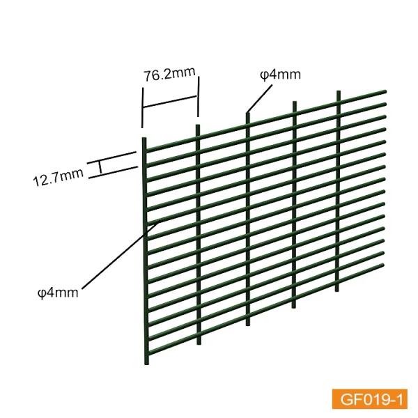 6 Ft High Durable High Security Prison Welded Mesh 358 Anti Climbing Fence Panel With Razor Barbed Wire