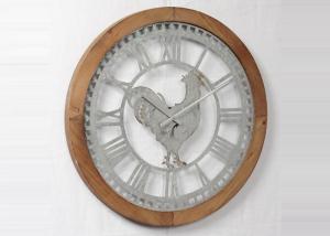 China Painting Oversized Circular Farm Style Wall Clocks wholesale