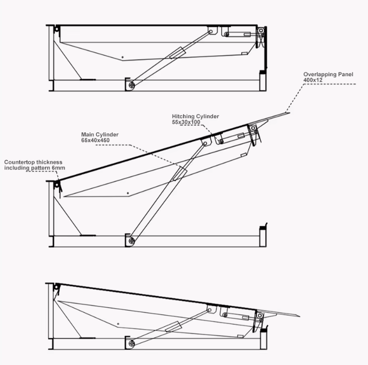 Hydraulic Container Loading Dock Ramp , Stationary Fixed Dock Leveler Manufacturing