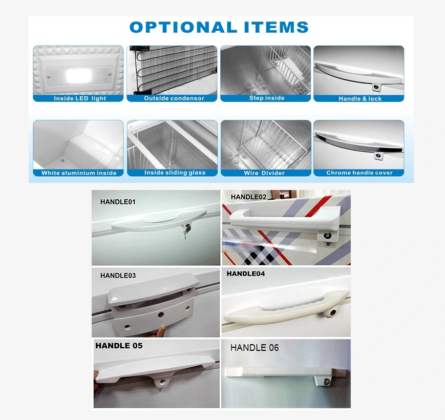 White Coated Aluminum Steel Grey Deep Chest Freezer With Basket Key Lock