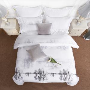 China Hotel Textile 100% Cotton Hotel Bedding Sets Duvet Cover Set Geometric Pattern wholesale