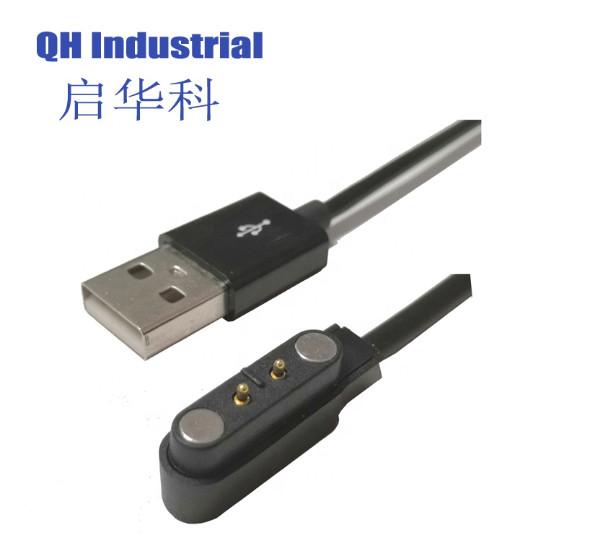 Quality 2Pin 4.0mm Pitch without Positioning Point 1mm 2mm 3mm 4mm Male Smart Watch Smart Device Magnetic Power USB Connector for sale