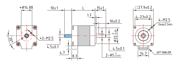 1.8 Degree Two Phase Nema 11 28mm Automatic Stepper Motor