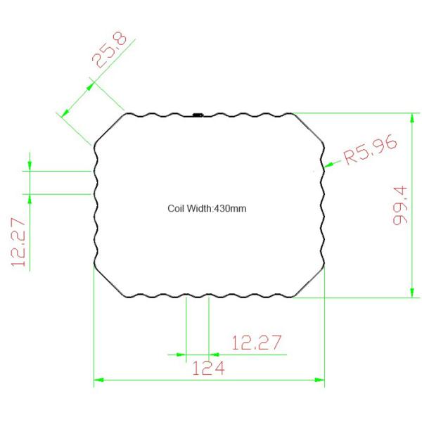 PPGI, Aluminum Round / Rectangular Downspout Roll Forming Machine With 20 Roller Stations
