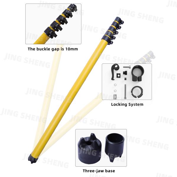Carbon Fiber Smoker Detector Pole 20ft/6m Extendable Smoke Alarm Testing Pole