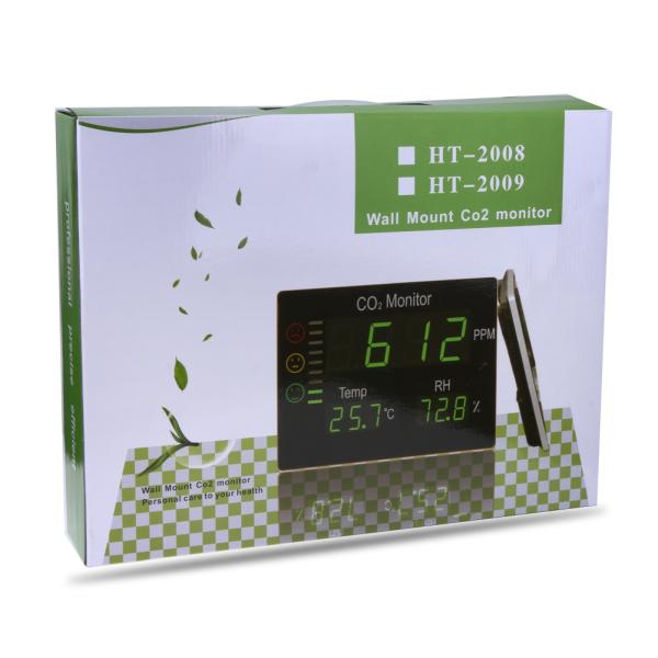 Digital Wall Mount Indoor Air Quality Temperature Humidity RH 9999 PPM Carbon Dioxide CO2 Monitor Digital Meter Sensor