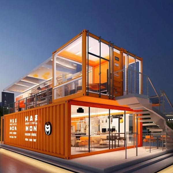 Office Usage 20ft Expandable Container House With Glass Wool Wallboard And High