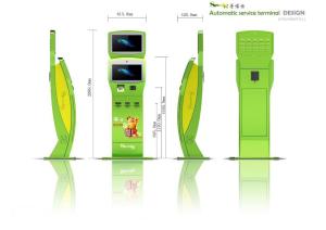 China Check Reader and Card Dispenser Free Standing Kiosk for Internet / Information Access wholesale