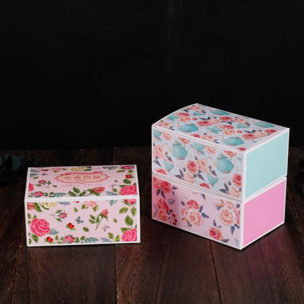 Quality Snack Flower Tea Packaging Box Offset Printing With Customized Size for sale