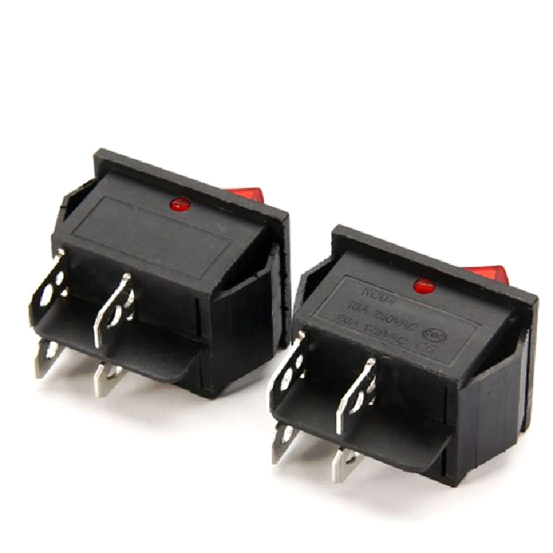original KCD4-201 16A/250V 4 Pin Rocker Switch red with Light