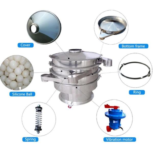 200 Mesh Powder Circular Vibrating Screen 2000kg/h