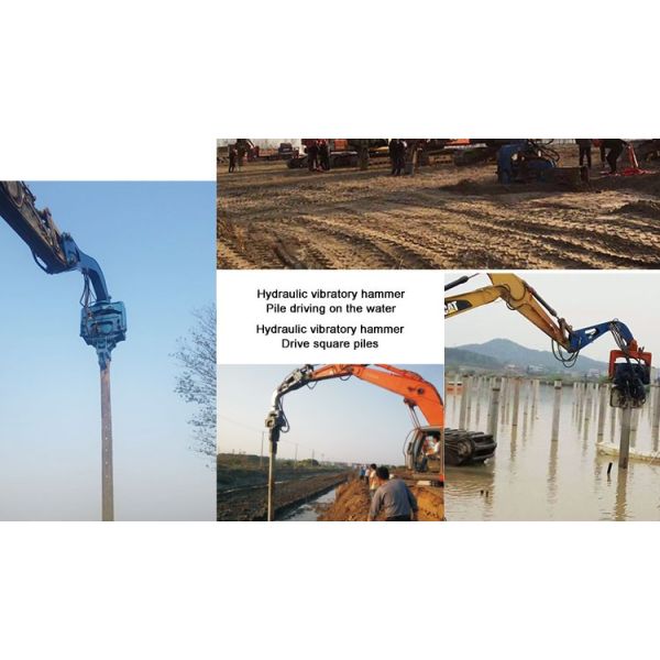 Precision Vibratory Pile Hammer Excavator Hydraulic Pile Driver 3000rpm Piling Equipment
