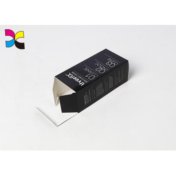 Black Matte Custom Printed Product Boxes , Oil Liquid Bottle Custom Boxes With Logo