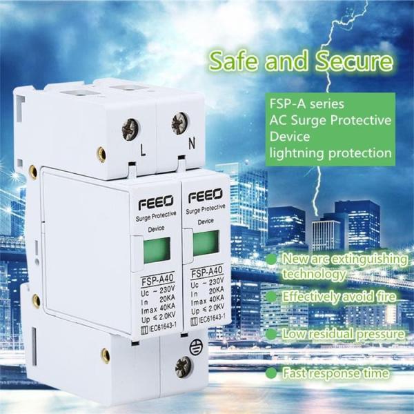 Fast response time 1P AC230V Lightning Surge Protection