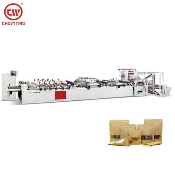 Quality Candies Food Packaging Paper Craft with Window Self Stand up Pouch Making Machine for sale