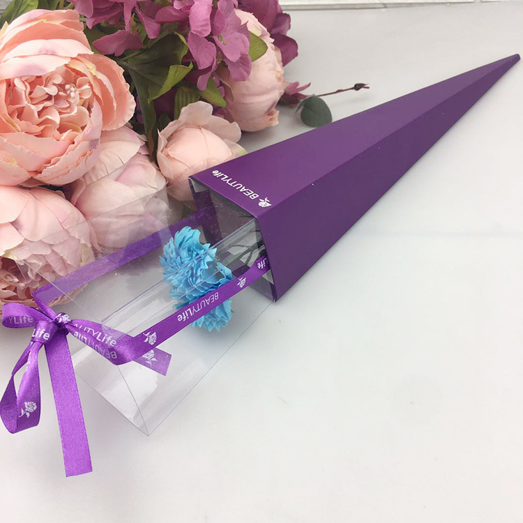 Recyclable Custom Thanksgiving Day Shape Flower Gift Box With Transparent Window