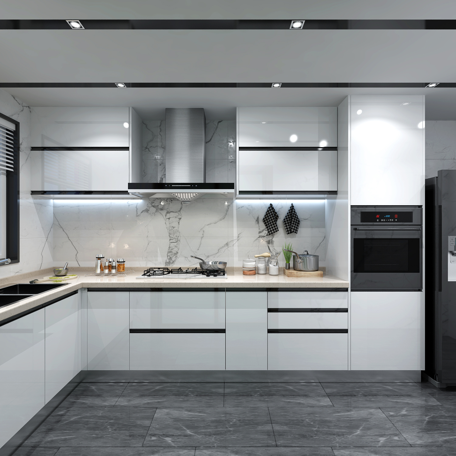 Transform Your Apartment Kitchen with Italian Style Custom Waterproof Wooden Cabinets