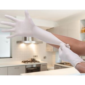 China Dental Offices Disposable Latex Examination Gloves Small Excellent Dexterity on sale