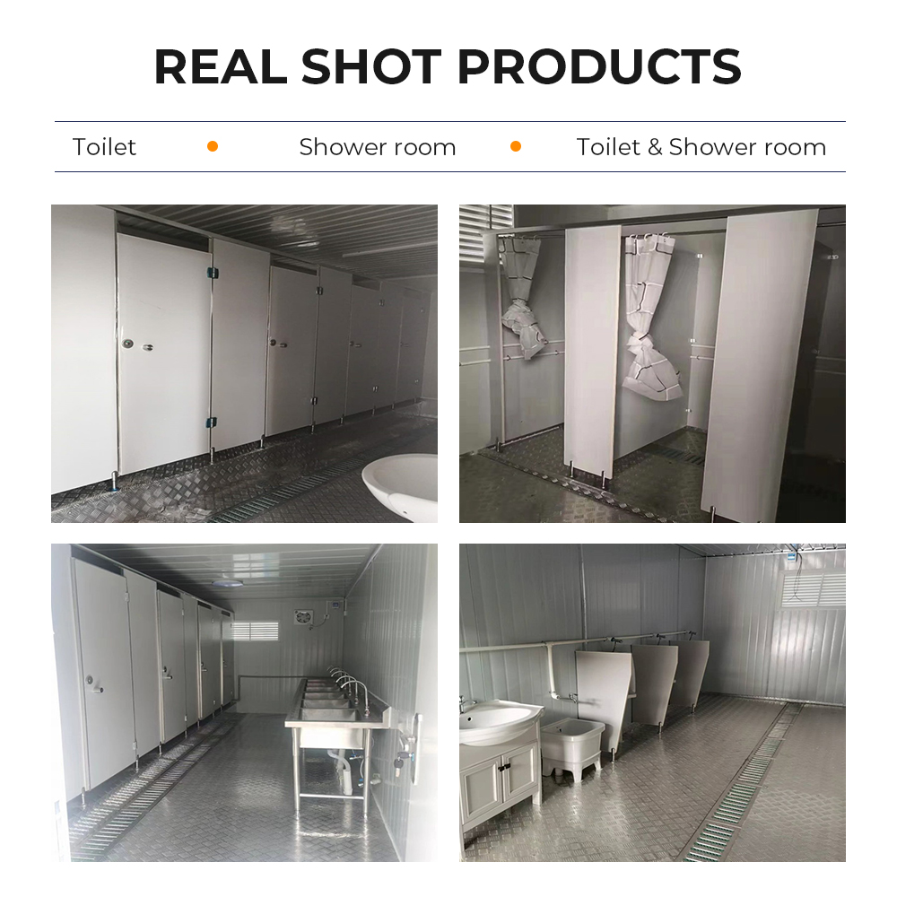 Fast Install Unisex Design Prefabricated Toilet Modular Container Movable Container Toilet Prefab Easy Assemble Bathroom