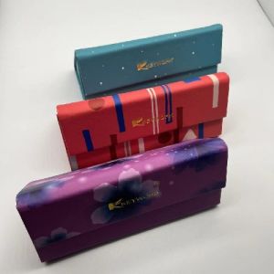 Bespoke Pattern Eyewear Foldable Sunglasses Case Triangular Pressure Resistant