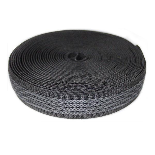 Grey 20mm Anti Slip Webbing Tape Polyester Flat Elastic Band