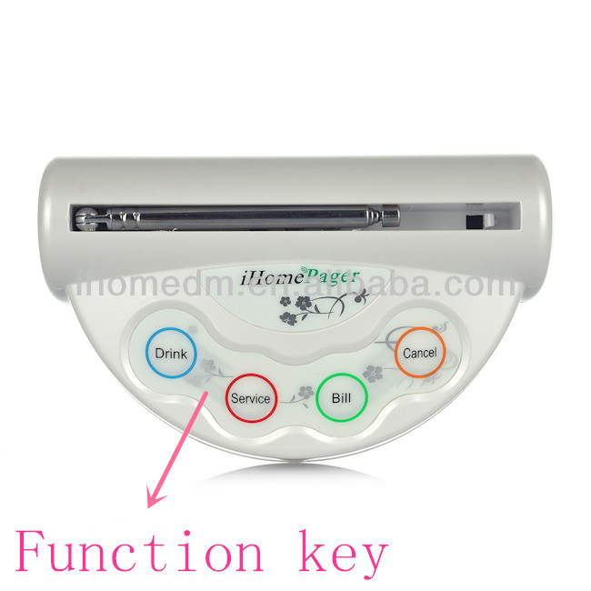 wireless 4 key call button with menu holder