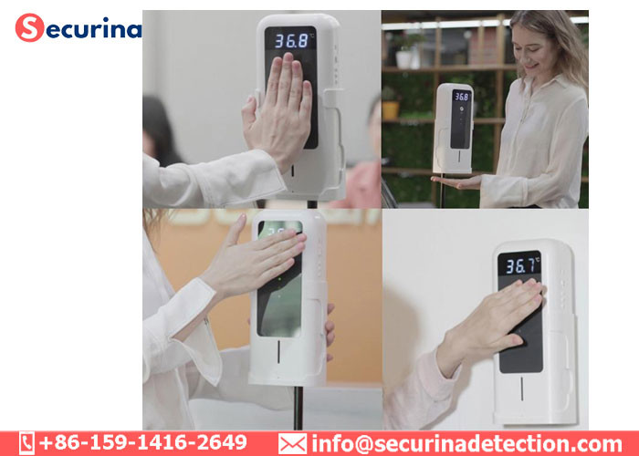 CE FCC Certificated Automatic Infrared Thermometer Hand Sanitizer Dispenser with Tripod Stand