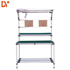 China Workshop Table Production Workbench Assembly Line Lean Pipe Worktable wholesale