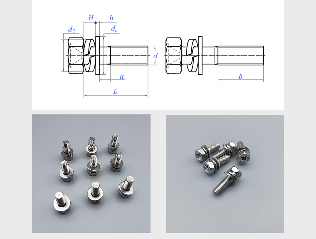 High Strength Hex Bolt With Lock And Plain Washer Assemblies