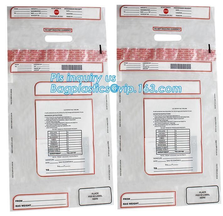 Plastic Money/Evidence Security Envelopes Cash Deposit Seal Bags, Bank Industrial Use cash security deposit bags, bageas