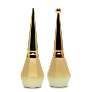 China Gradient Gold Spraying Frosted Glass Nail Polish Bottles 5ml 7ml wholesale
