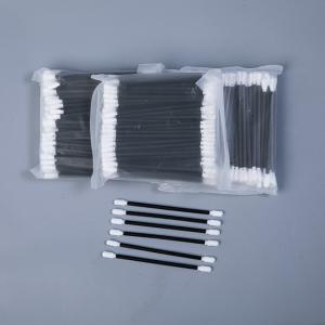 China Optics Industry Foam Cleaning Swabs 100 Pcs / Bag With Black PP Stick wholesale
