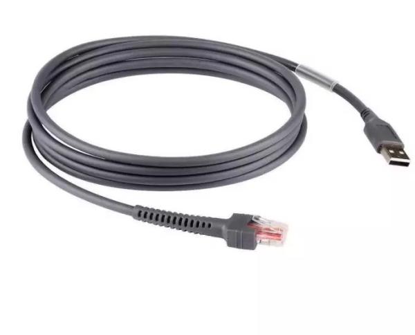 Quality Grey 2M USB To Rj45 Cable , USB Cord For Scanner LS2208 LS4208 for sale