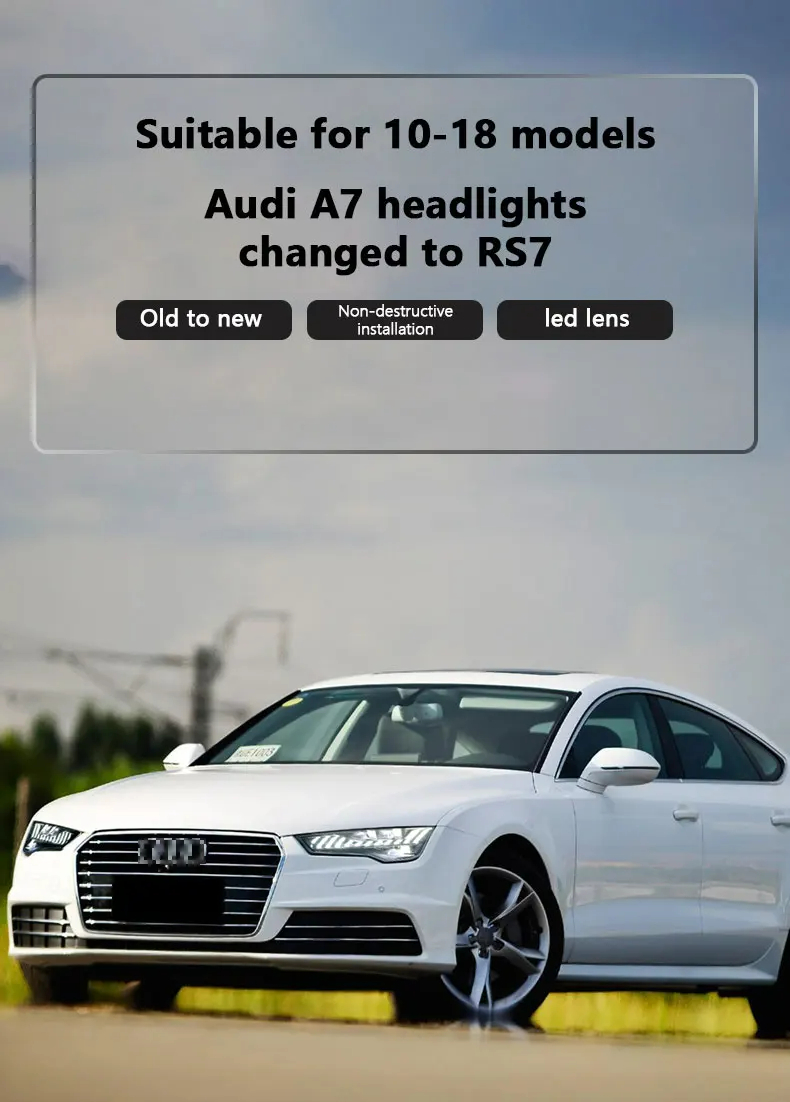 Audi A7 2011-2018 Matrix LED Headlights Plug And Play RS7 Version 6V