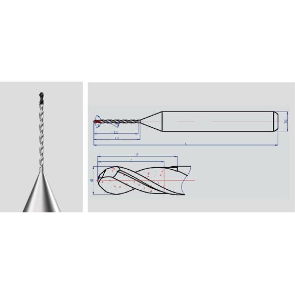 WZ2 Composite Ceramic Pcd Micro Drill Polymerize Crystal Diamond High Hardness