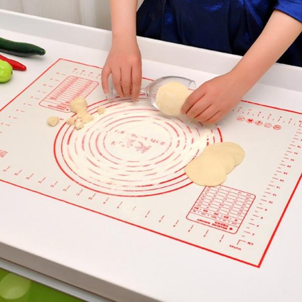 Baking Silicone Fondant Pastry Rolling Cutting Mat Cake Cookie Tool