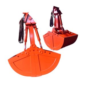 China Hydraulic Clamshell Bucket Volume 1.5CBM for Sand Unloading 28-30 Ton Excavator Bucket Claw wholesale