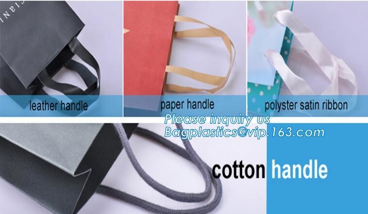 Customized Cut Printed Coated Paper Shopping Bag with Matt Lamination,rope handle custom logo printed white paper bag