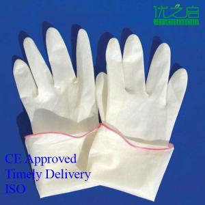 China Solid Medical Hand Gloves , Finger Textured Surface White Medical Gloves wholesale