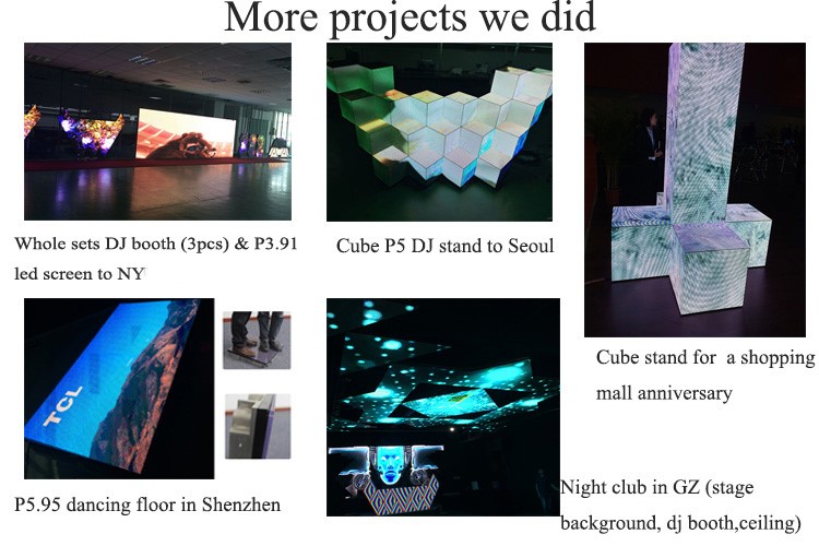 Full color cube magic led pixel 3d dj booth