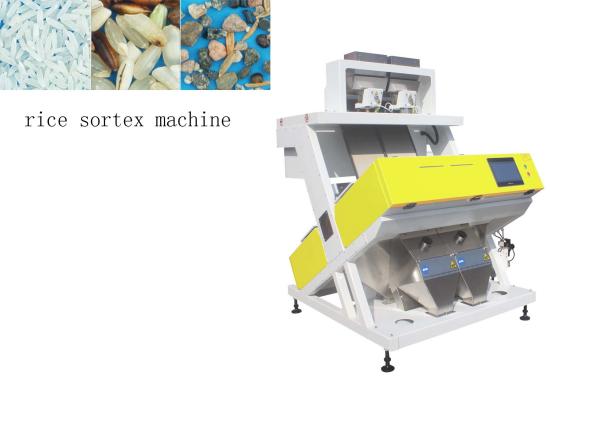 Quality 2 Chutes Grain Colour Sorter , Intelligent CCD Sticky Rice Sorting Machine for sale