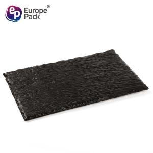 China Europe Pack new arrival square black plastic slate serving tray on sale