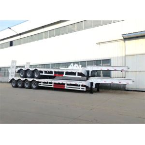 China Mechanical Ladder 3 Axle 60 Tons Lowbed Truck Semi Trailer wholesale