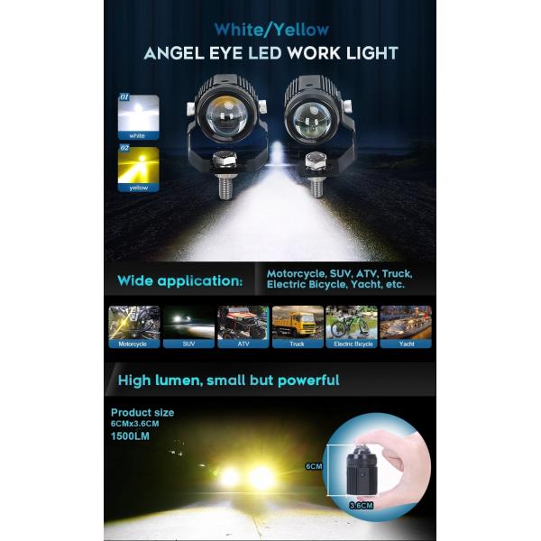 IP67 3000k 6000k Mini Driving Lights For Motorcycles
