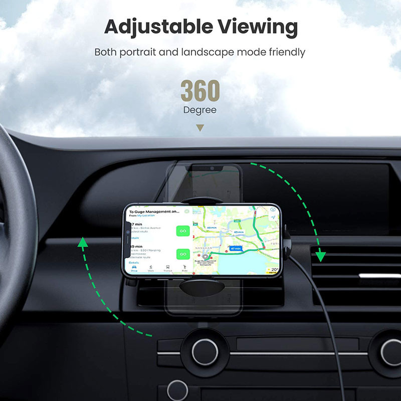 Smart Sensor 110 KHZ Car Mount Wireless Charger For Iphone 12 Pro Max
