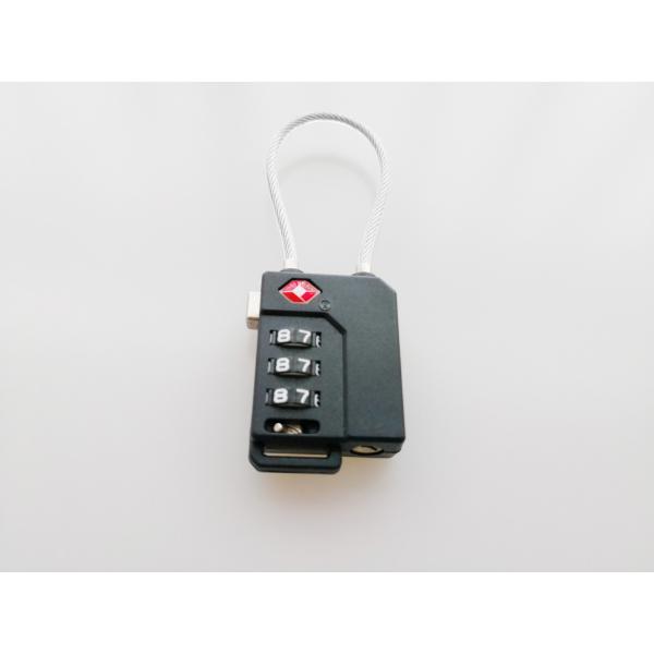Professional TSA Approved Cable Locks , 3 Number Combination Lock For Tent