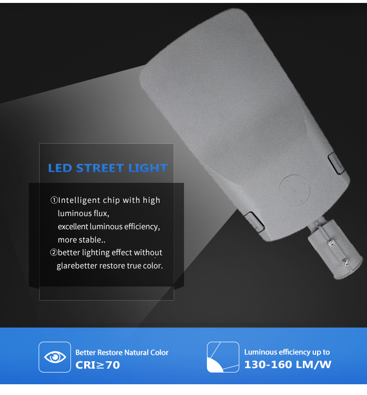Outdoor Streetlights LED Road Lamp with High Luminous Efficiency and IP65 Waterproof