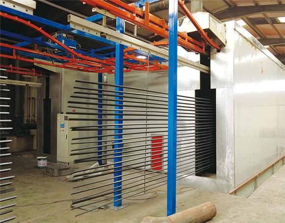 Aluminum Substrate Automatic Powder Coating Line For Aluminum Profiles