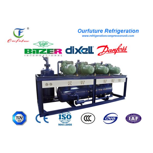 Chemical Cooling Cold Room Refrigeration Unit 20HP - 350HP Capacity
