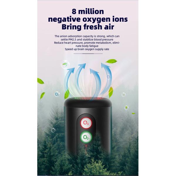 Homefish OEM Car Air Purifier UV Ozone New Ionic Portable Ionizer Ozone Generator Air Purifier for Car Usb Home Appliances